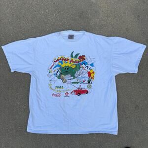 Vintage 1998 Catfish Festival T-shirt Crescent City, Florida Funky Cartoon XL